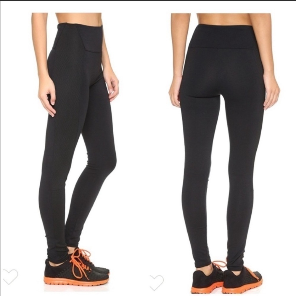 Spanx Black Textured Leggings EUC